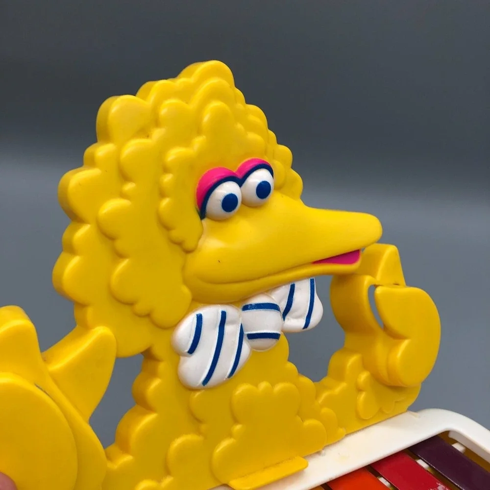 Vintage Sesame Street Big Bird XYLOPHONE Musical Instrument Top 1983 80s Plastic